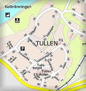 Karta över stadsdelen Tullen